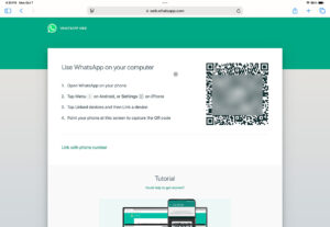 WhatsApp Web QR Code iPad