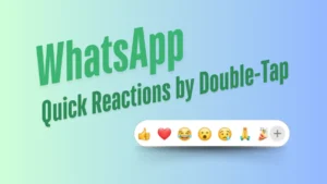 Image: Quick Reactions by Double-Tap, Credit: Shiny/Techerry